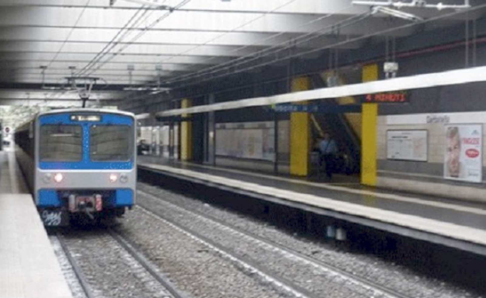 Un convoglio della Metro B di Roma