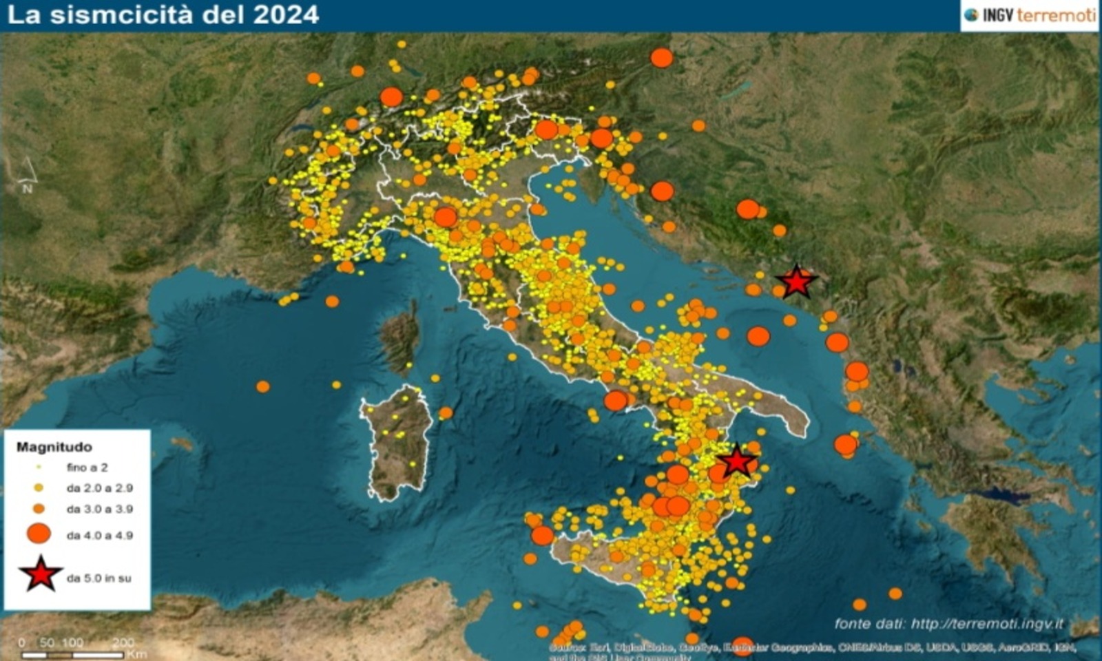 Terremoti in Italia nel 2024