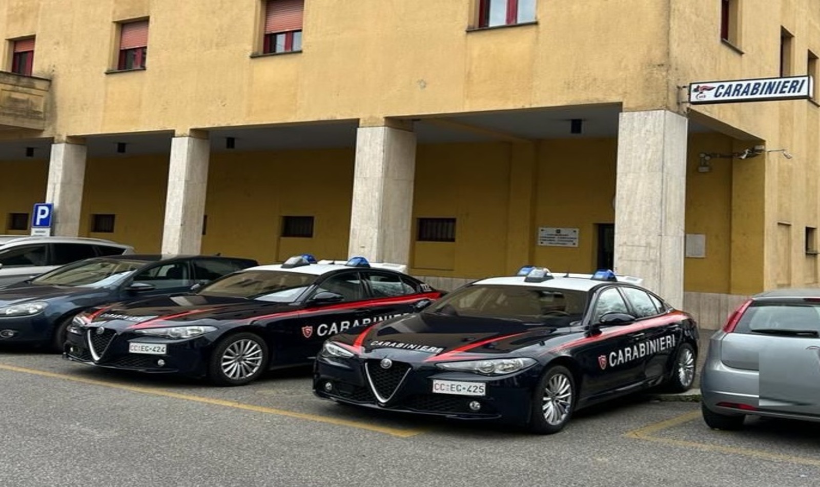 Carabinieri intervenuti a Valmontone