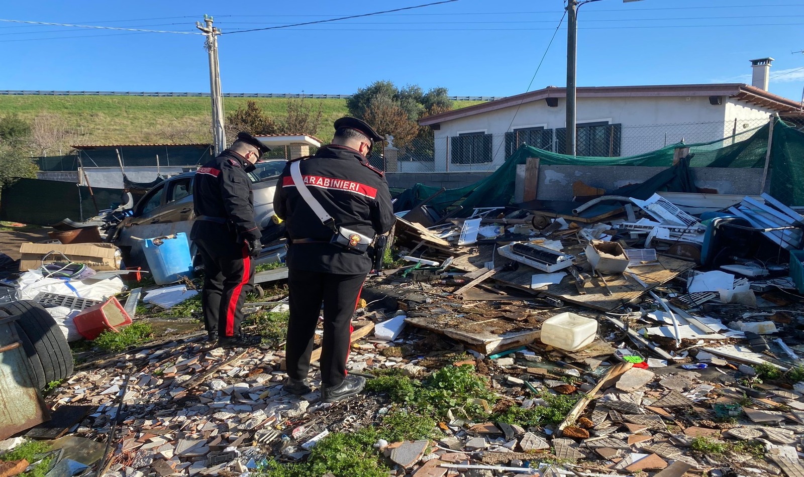 TIVOLI - L'area sequestata dai Carabinieri