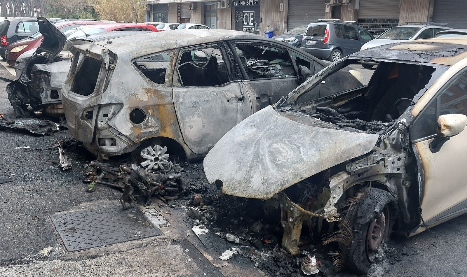 Auto a fuoco Ostia