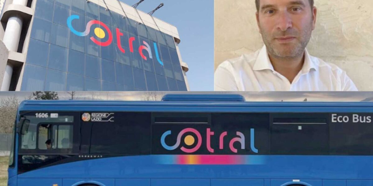 Da sinistra, in alto, una sede Cotral, l'Amministratore del CDA Cotral Manolo Cipolla, un bus Cotral attivo tra Lazio, castelli Romani e Velletri