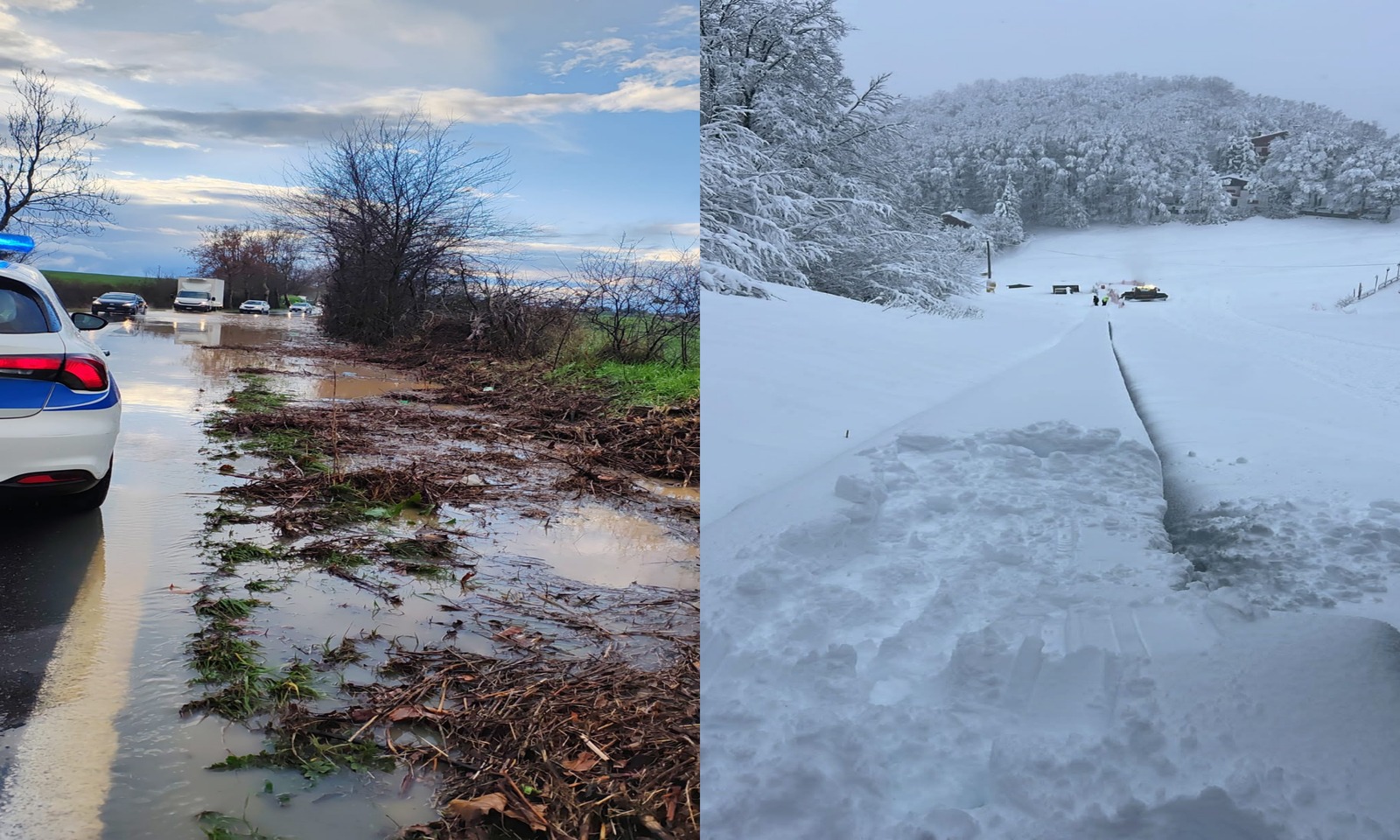 Neve e nubifragio nel Lazio