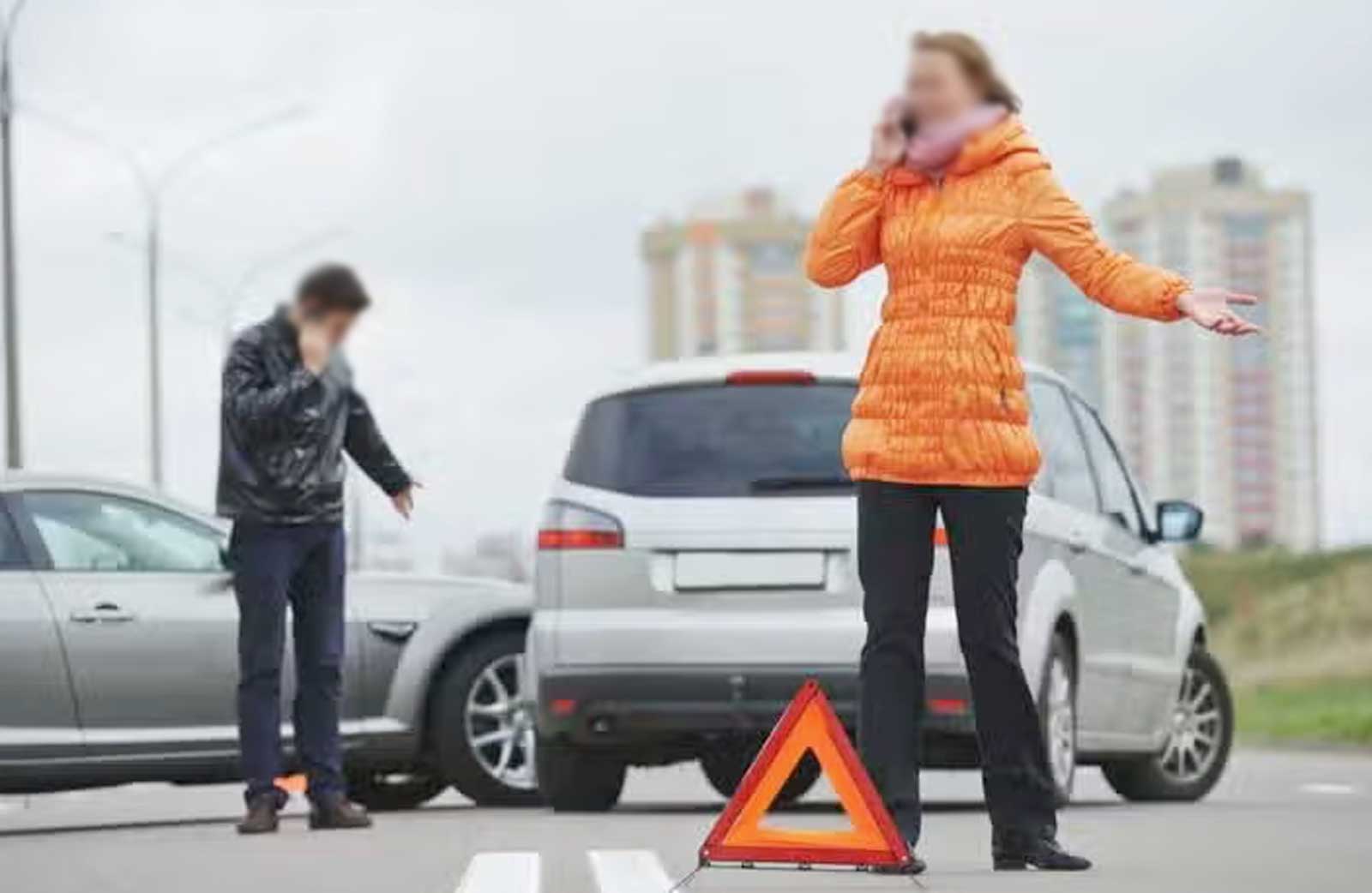 Un incidente stradale sulle strade di Roma