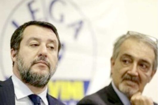 Da sinistra, Matteo Salvini e il governatore del Lazio, Francesco Rocca