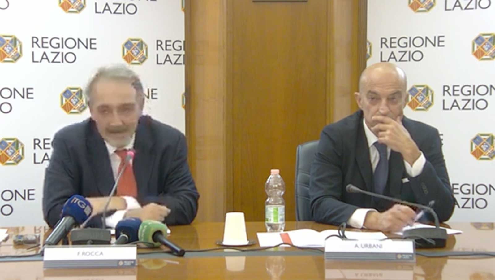 Francesco Rocca, governatore della Regione Lazio, nel corso della Conferenza stampa di oggi